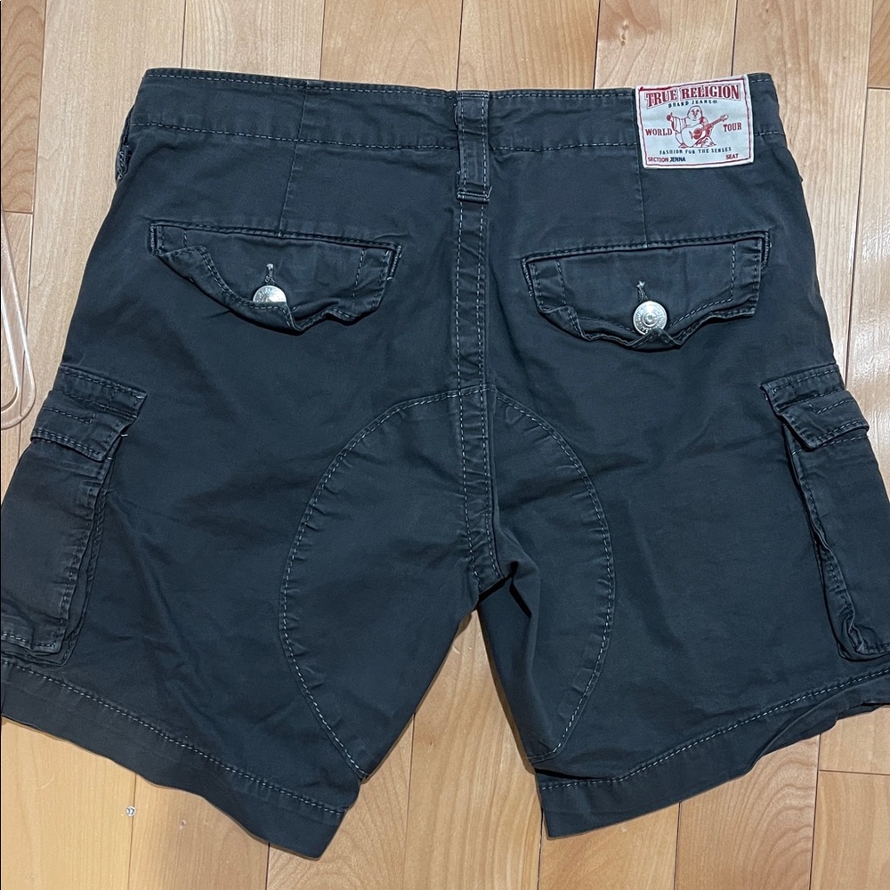 True Religion Men's Dark Cargo Shorts